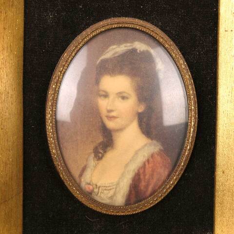 #53388 Antique Miniature Portrait Cameo Creation image 2