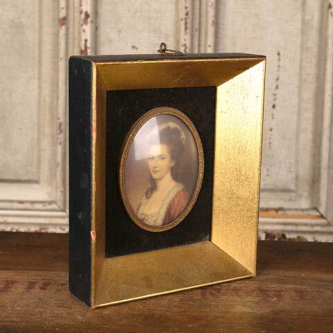 #53388 Antique Miniature Portrait Cameo Creation image 4