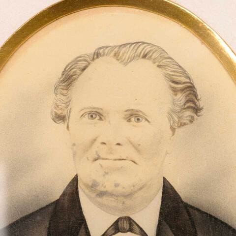 #53391 Antique Shadowbox Framed Male Portrait image 7