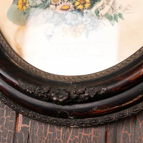 #53399 Antique Currier & Ives Framed SPRING Print image 5