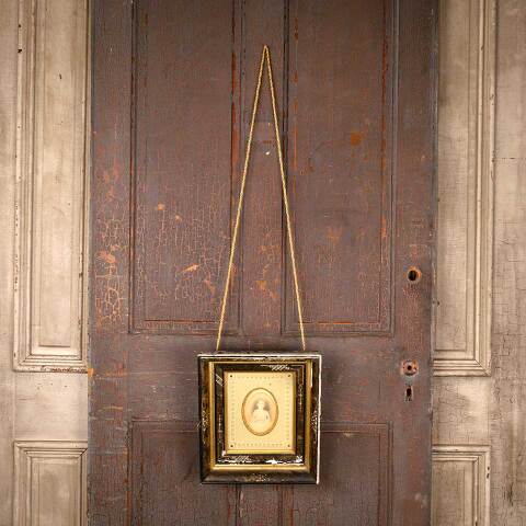 #53400 Antique Shadowbox Framed Child Portrait image 7