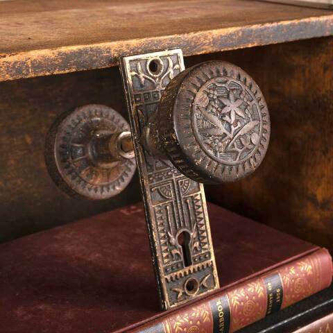 #53419 Antique Ornate Victorian Door Hardware Set image 2