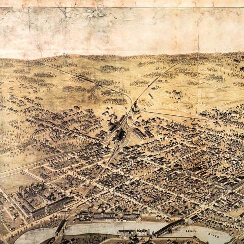 #53421 Bird's Eye View Columbus, Ohio 1872 Poster image 8