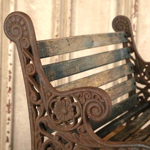 #53424 Miniature Cast Iron & Wood Garden Bench image 7