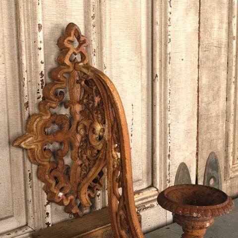 #53425 Large Cast Iron Candle Holder Wall Sconce image 4