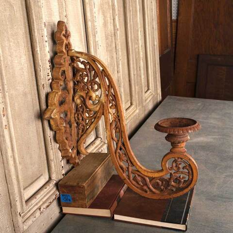 #53425 Large Cast Iron Candle Holder Wall Sconce image 5