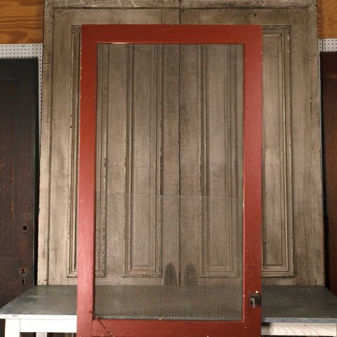 #53439 36x90 Salvaged Antique Wood Screen Door image 2