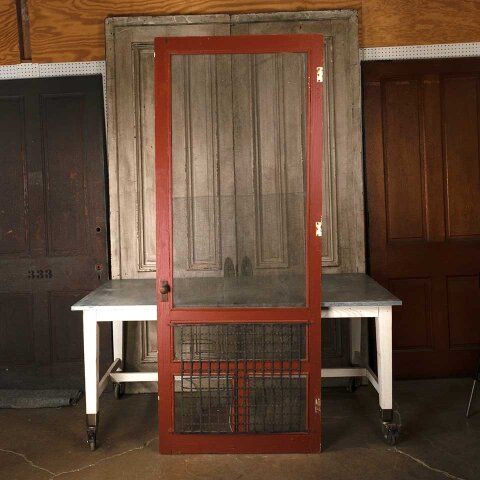 #53439 36x90 Salvaged Antique Wood Screen Door image 6