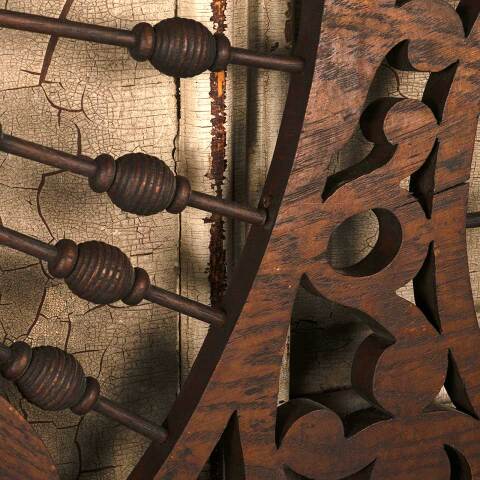 #53442 Antique Interior Oak Stick & Ball Panels image 4