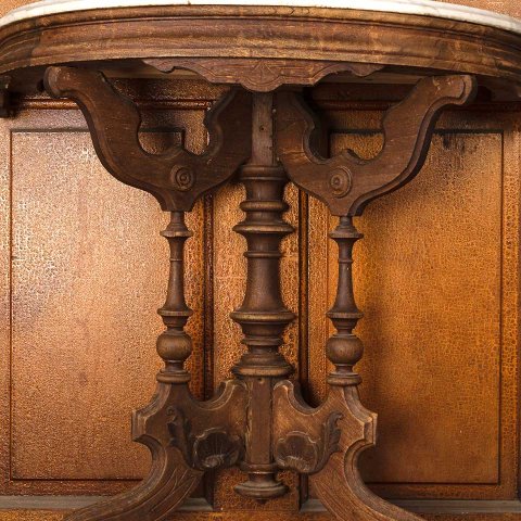 #53444 29x33 Repurposed Victorian Parlor Table image 4