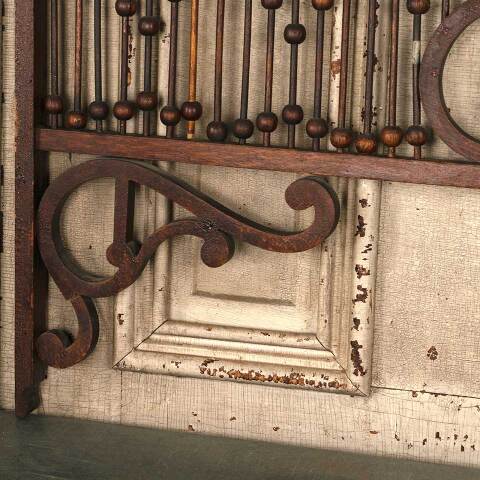 #53450 Antique Interior Wood Stick & Ball Spandrel image 3