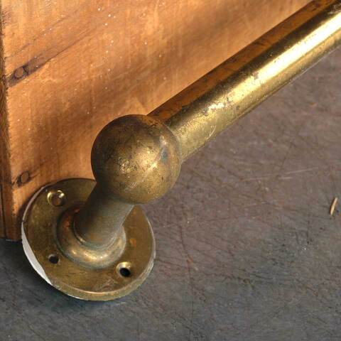 #53451 Salvaged Antique Metal Bathroom Towel Bar image 4