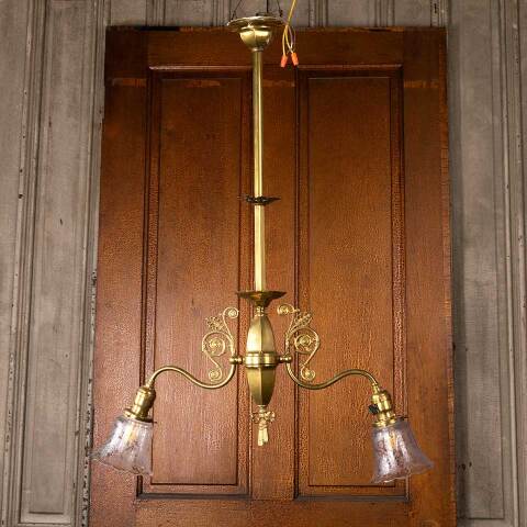 #53469 Antique Brass Victorian Chandelier Light image 8