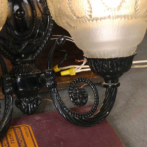 #53486 Salvaged 2 Bulb Wall Sconce Light Fixture image 3
