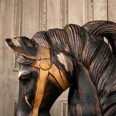 #53513 Painted Carved Wood Rocking Horse image 5