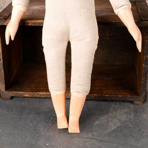 #53526 Antique Style Doll w/ Wood Head & Limbs image 3