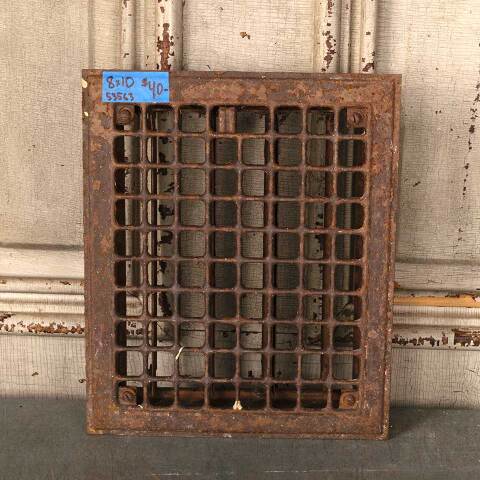 #53563 8x10 Antique Heat Grate Floor Vent Cover image 2