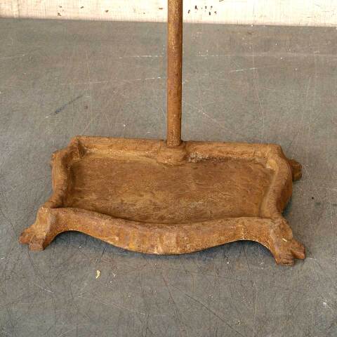 #53568 Antique Cast Iron Fireplace Tool Set Stand image 2