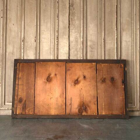 #53599 Antique Wood Framed Beveled Glass Mirror image 8