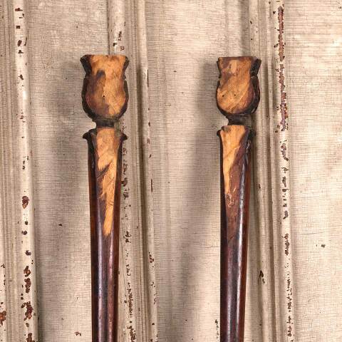 #53601 Antique Carved Walnut Furniture Posts image 4