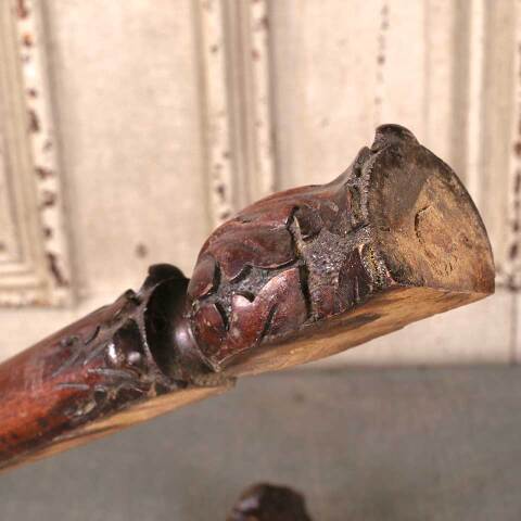 #53601 Antique Carved Walnut Furniture Posts image 5