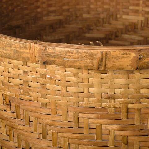 #53617 22x22 Large Hand Woven Cylindrical Basket image 7
