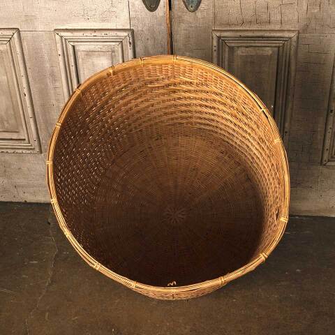 #53617 22x22 Large Hand Woven Cylindrical Basket image 8