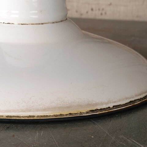 #53618 Vintage Porcelain Enameled Industrial Light image 6