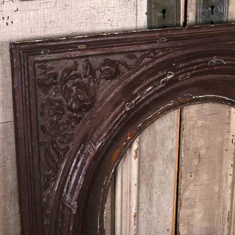 #53625 33x33 Antique Cast Iron Fireplace Surround image 4