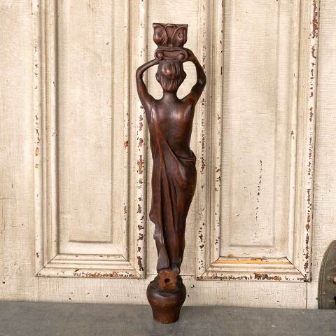 #53629 Antique Carved Wood Figural Ornament image 6