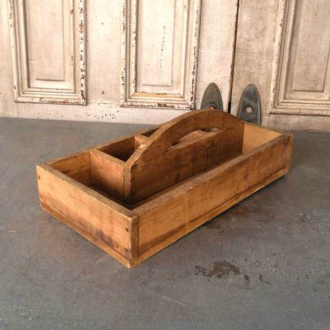 #53631 Vintage Wood Caddy Tote image 2