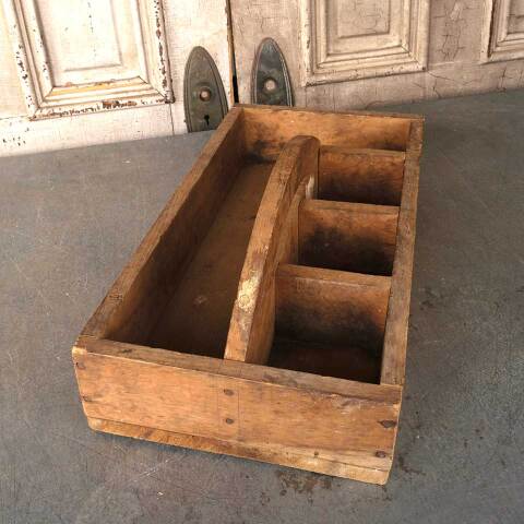 #53631 Vintage Wood Caddy Tote image 4