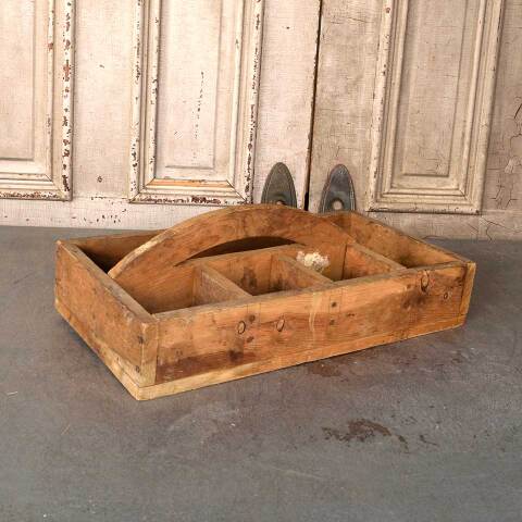 #53631 Vintage Wood Caddy Tote image 6