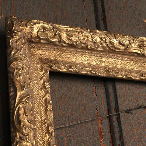 #53633 22x26 Ornate Antique Wood Picture Frame image 2