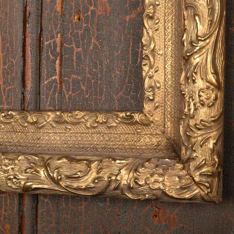 #53633 22x26 Ornate Antique Wood Picture Frame image 5