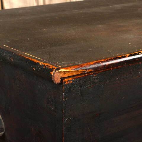 #53639 Antique Wood Cedar Chest with Casters image 4