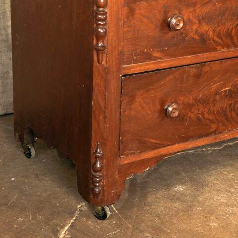 #53641 42x39 Antique Walnut 4 Drawer Dresser image 3