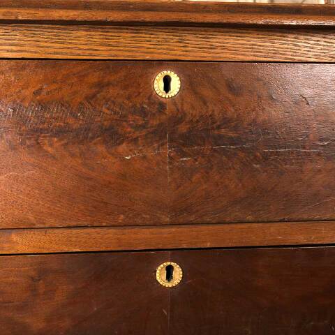 #53641 42x39 Antique Walnut 4 Drawer Dresser image 4