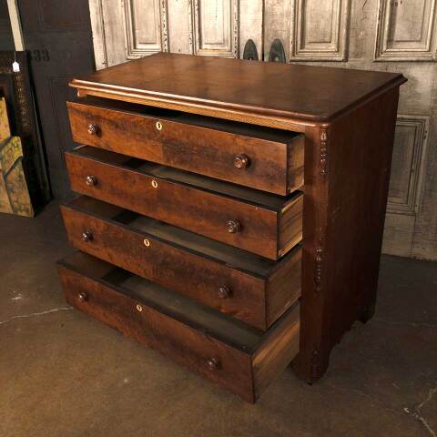 #53641 42x39 Antique Walnut 4 Drawer Dresser image 5