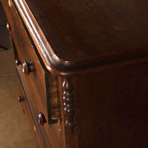 #53641 42x39 Antique Walnut 4 Drawer Dresser image 7