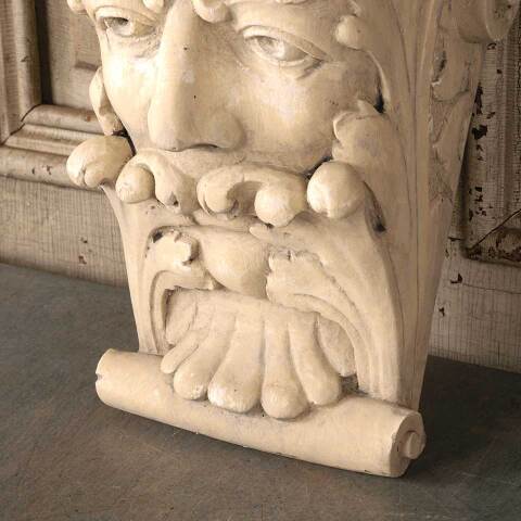 #53696 Cast Plaster Leaf Mouth Head Corbel Bracket image 3