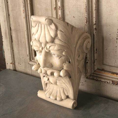 #53696 Cast Plaster Leaf Mouth Head Corbel Bracket image 5