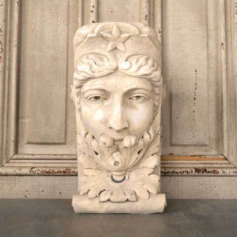 #53697 Cast Plaster Star Lady Head Corbel Bracket image 6