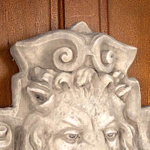 #53702 Cast Plaster Lion Door Knocker Wall Plaque image 2