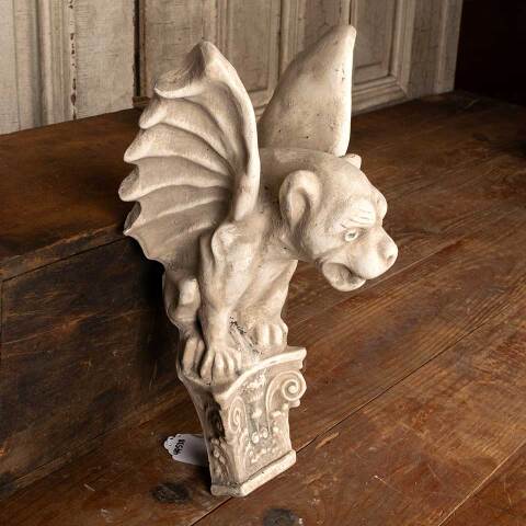 #53705 Cast Plaster Winged Dog Wall Hanging image 3
