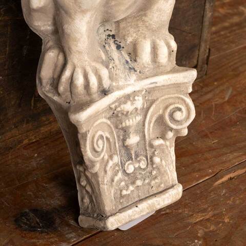 #53705 Cast Plaster Winged Dog Wall Hanging image 4