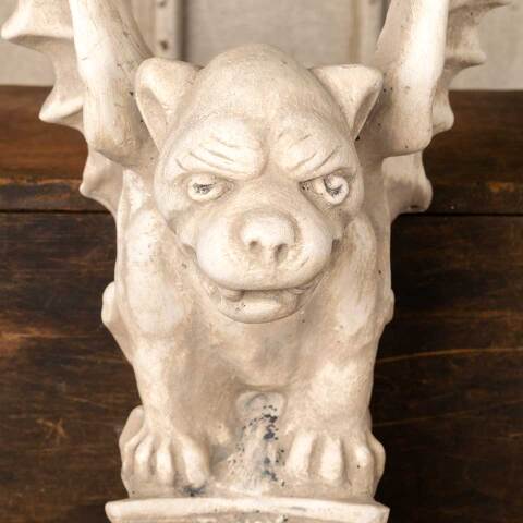 #53705 Cast Plaster Winged Dog Wall Hanging image 5