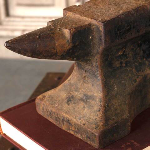 #53716 Small Antique Bench Top Cast Iron Anvil image 5