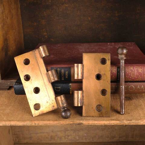 #53730 4" Antique Ball Finial Door Hinge Hardware image 5