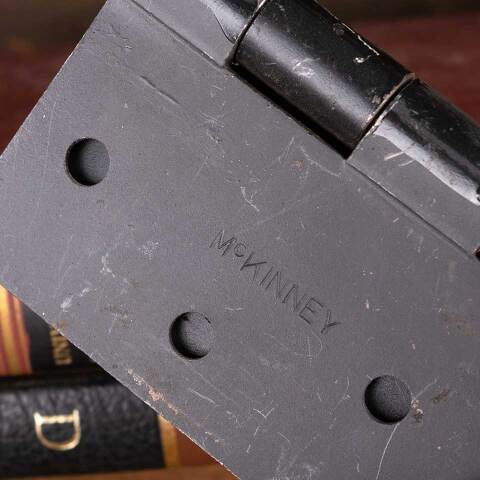 #53731 4 1/2" Salvaged Steel Door Hinge Hardware image 4